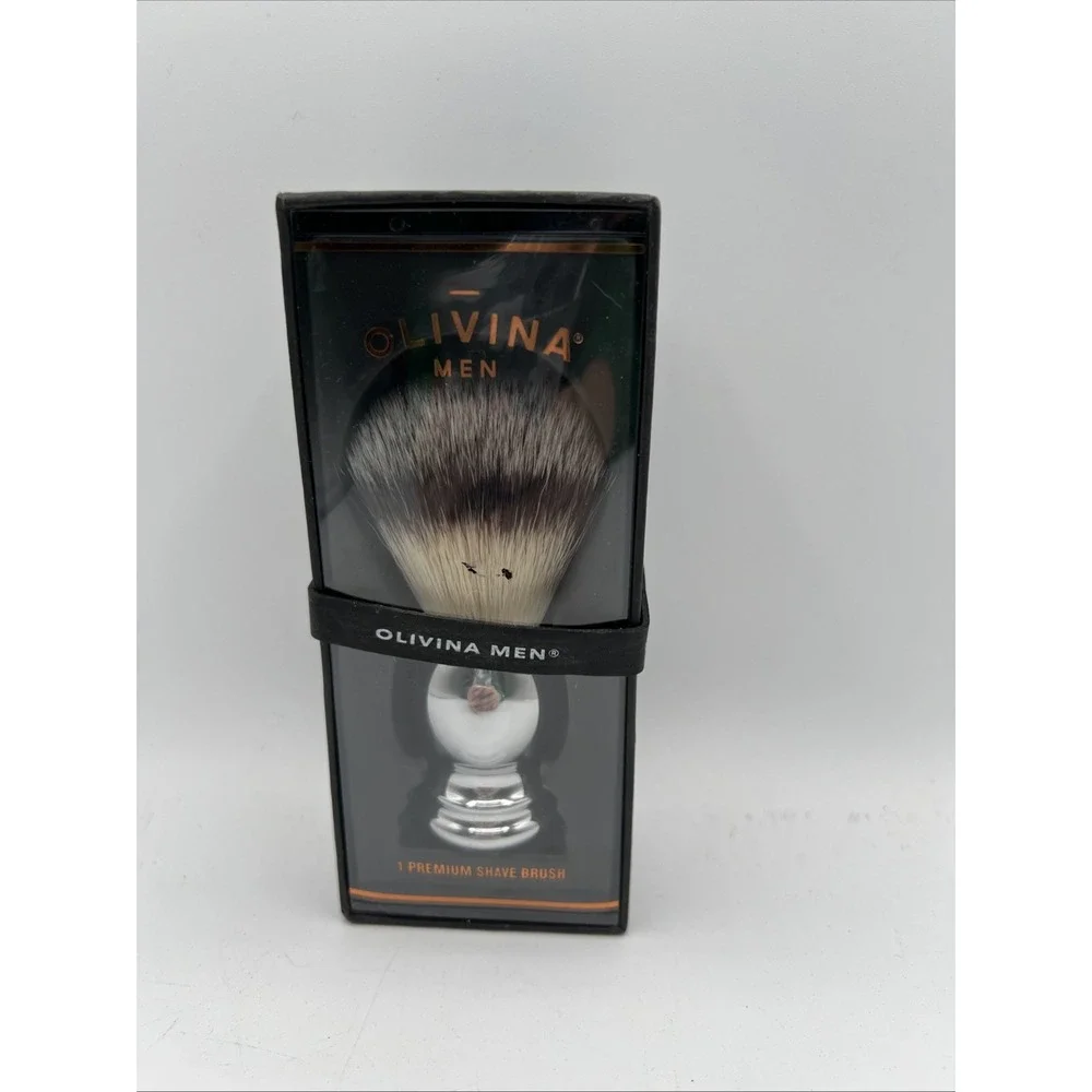 NEW Olivina Men Premium‎ Chrome Shave Brush Shaveware Pure Badger Hair NIB